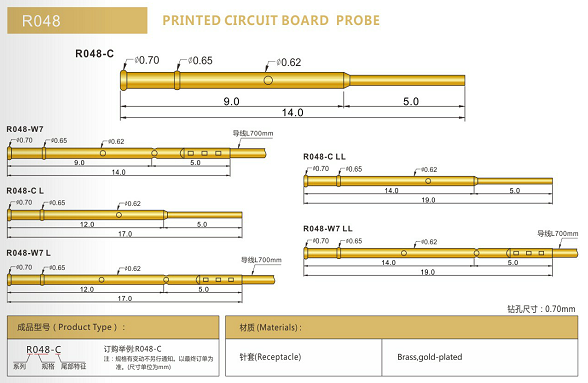 R048測(cè)試探針套廠 R048測(cè)試探針套廠