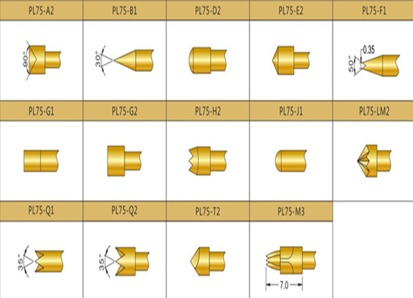PL75探針頭型、華榮華測試探針廠家